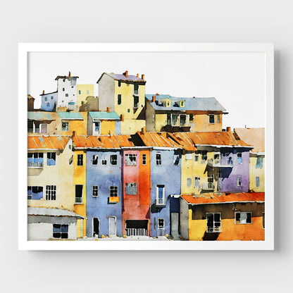 Colorful Buildings II Print