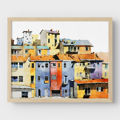 Colorful Buildings II Print