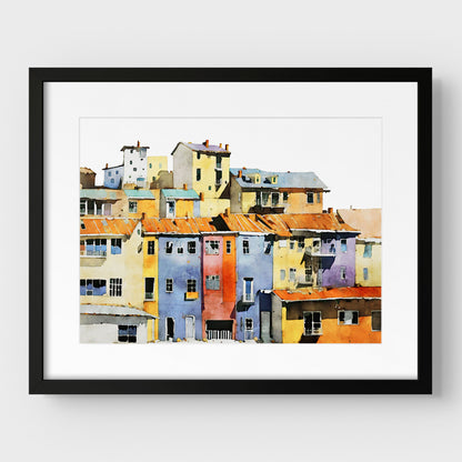 Colorful Buildings II Print
