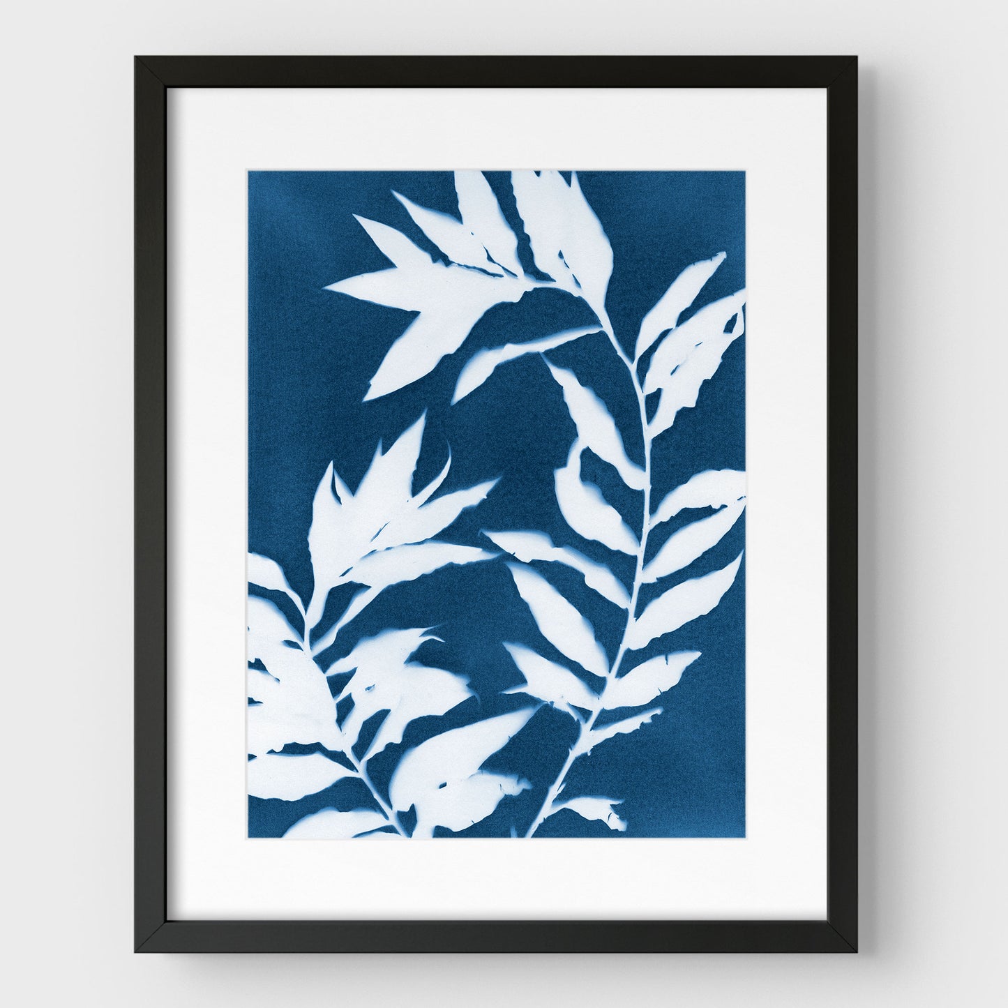 Curved Branches Cyanotype Print