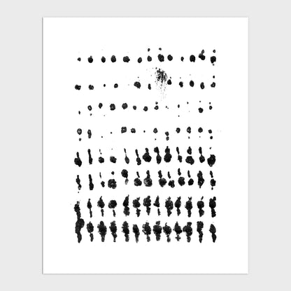 Distressed Dots Pattern Black and White Abstract Minimalist Print