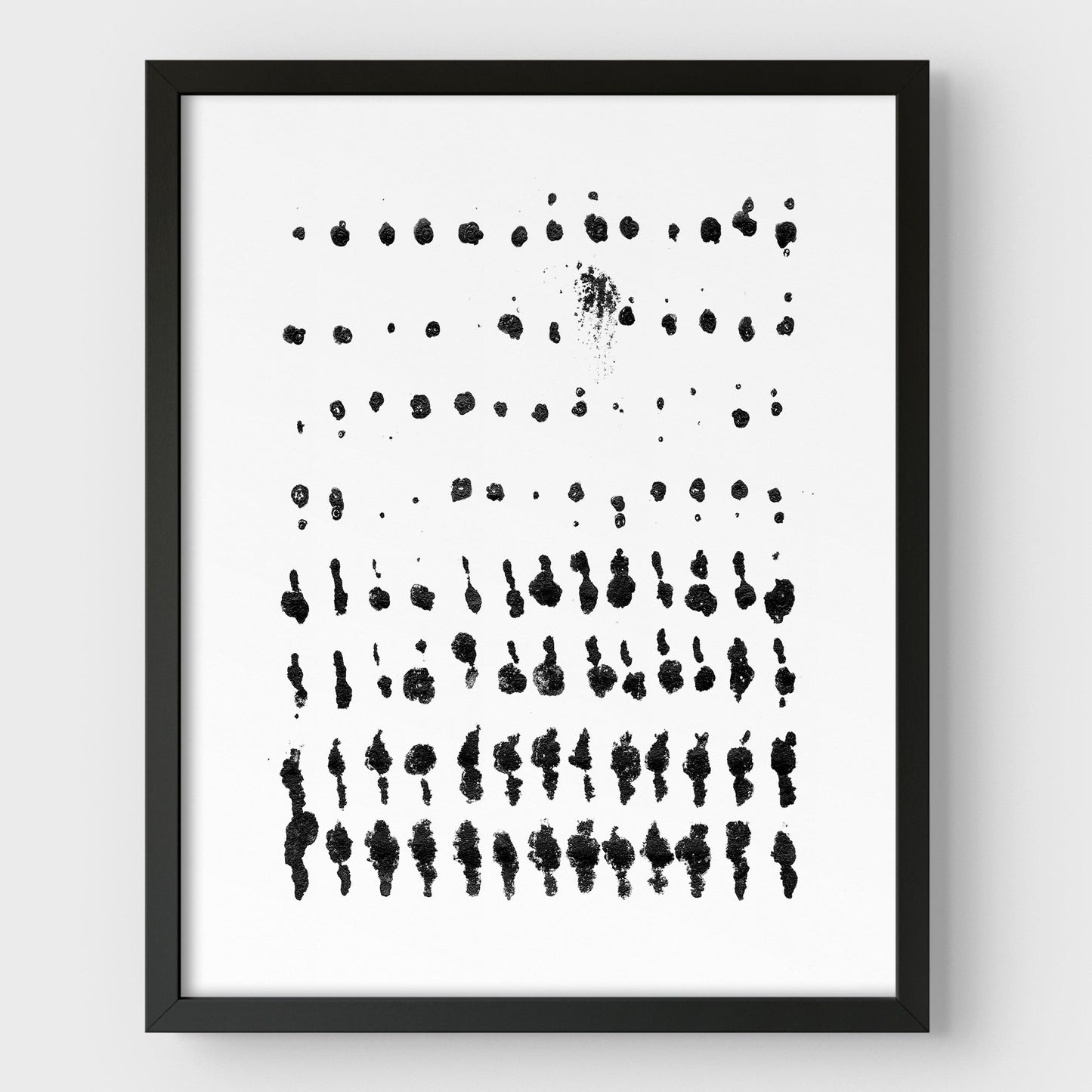 Distressed Dots Pattern Black and White Abstract Minimalist Print