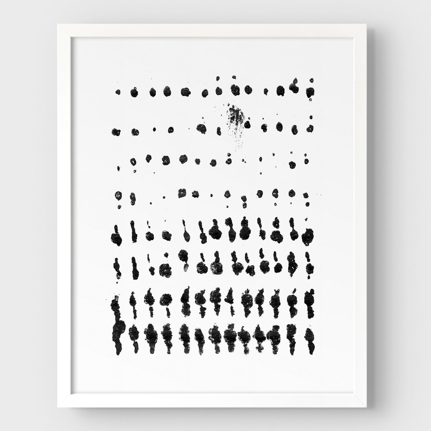 Distressed Dots Pattern Black and White Abstract Minimalist Print