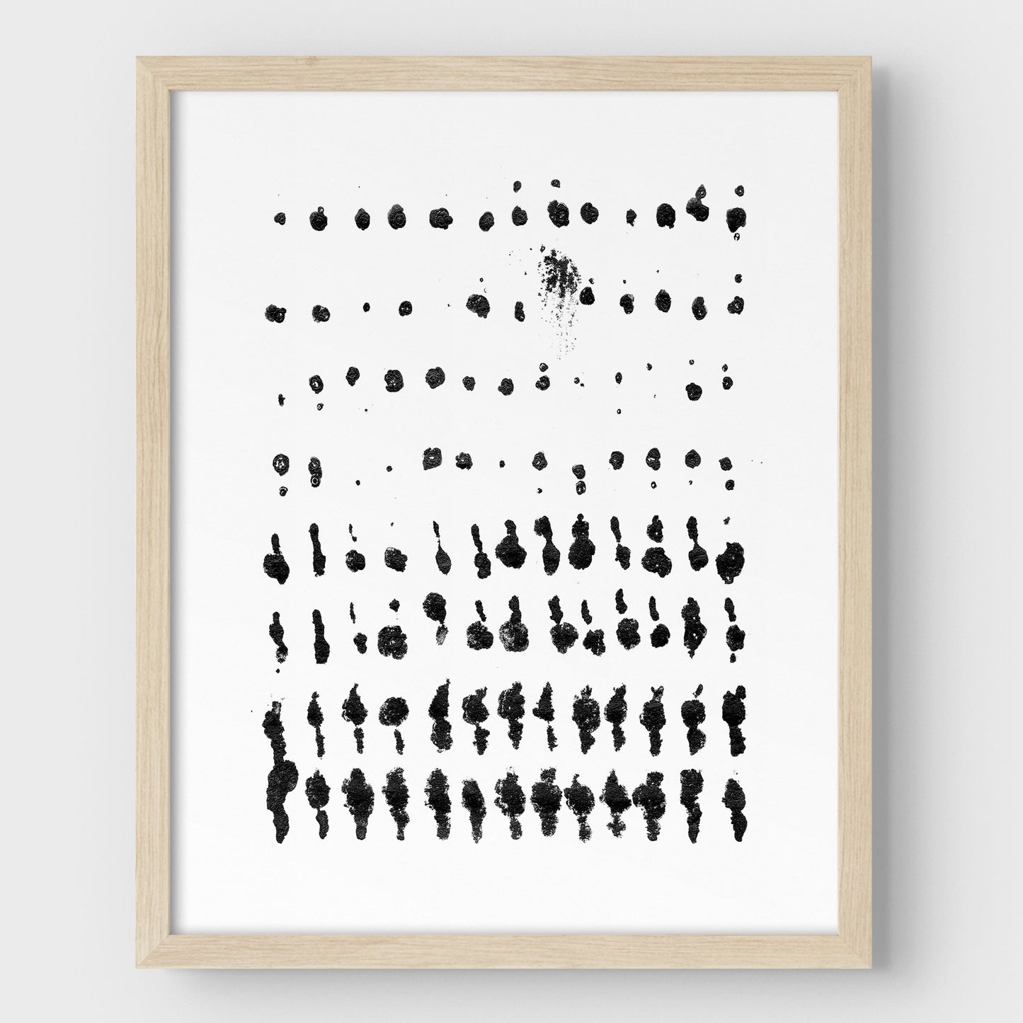 Distressed Dots Pattern Black and White Abstract Minimalist Print