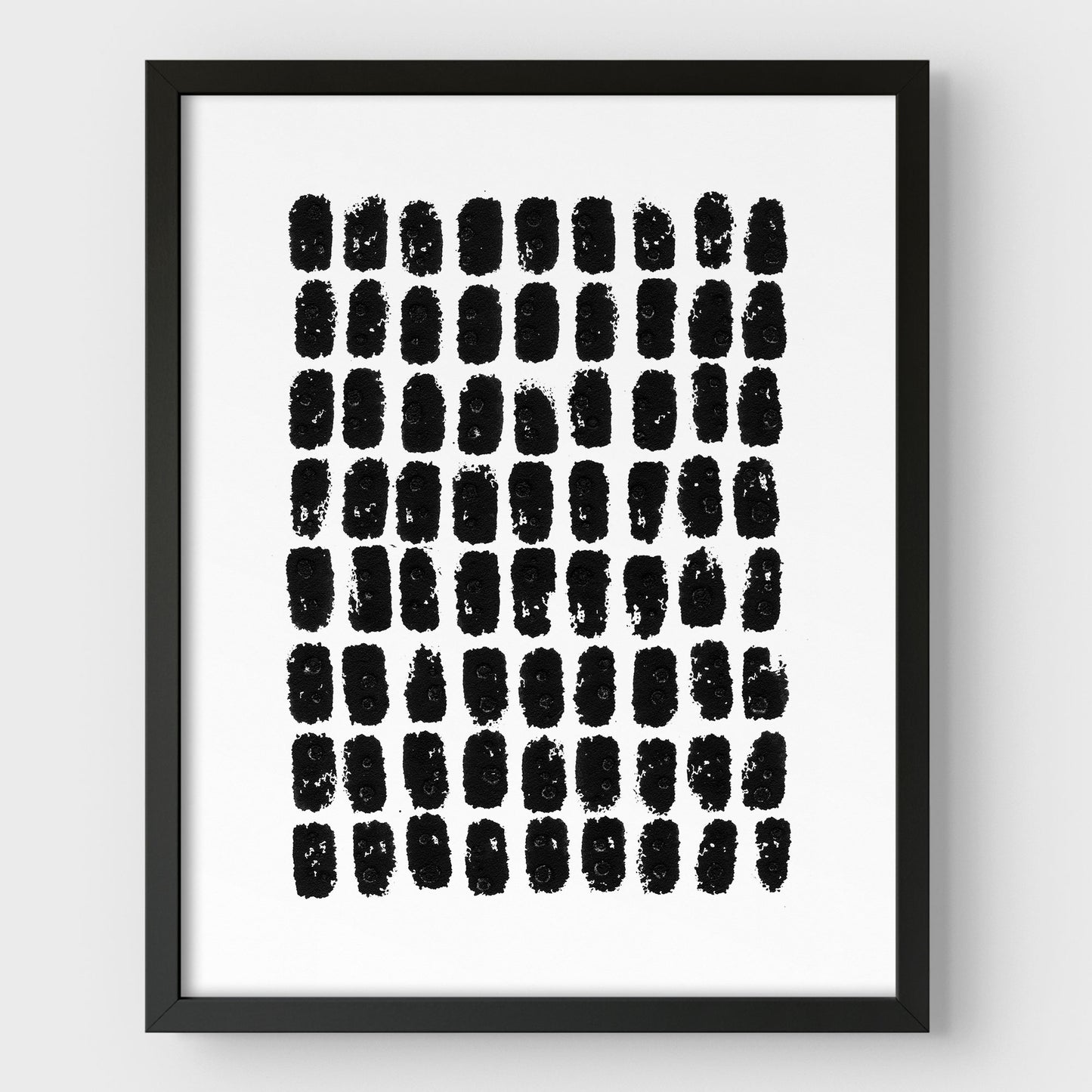 Black and White Minimalist Abstract Distressed Dots Pattern Print