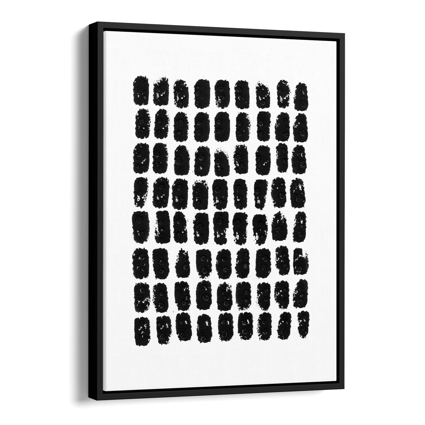 Black and White Minimalist Abstract Distressed Dots Pattern Print