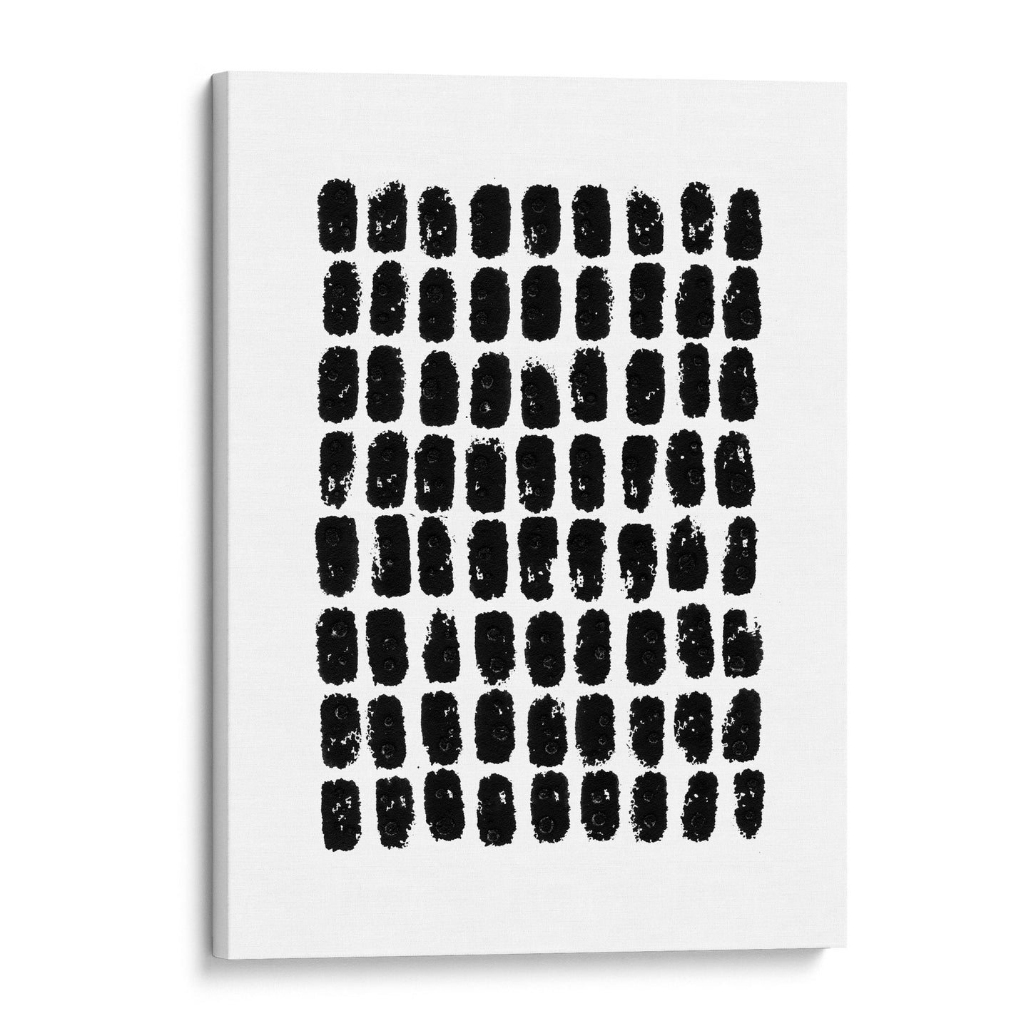 Black and White Minimalist Abstract Distressed Dots Pattern Print