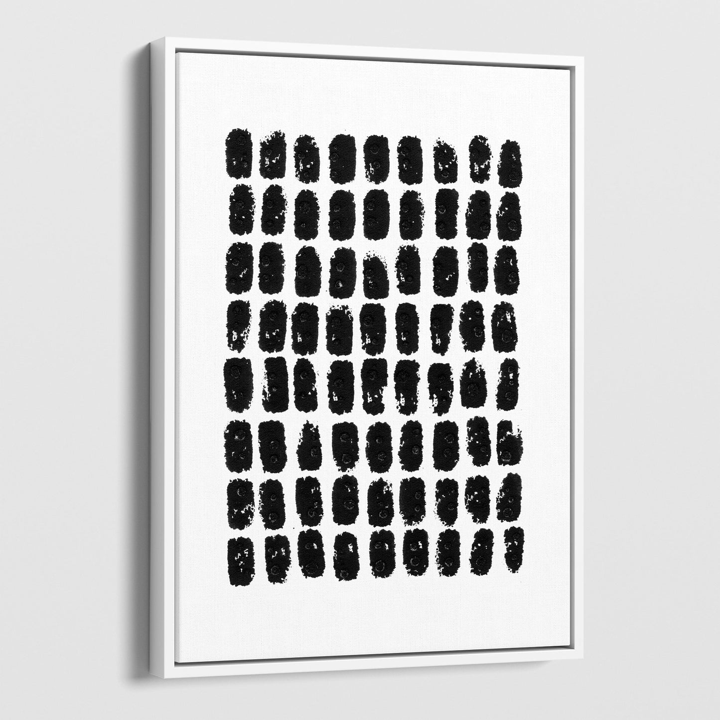 Black and White Minimalist Abstract Distressed Dots Pattern Print