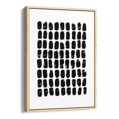 Black and White Minimalist Abstract Distressed Dots Pattern Print