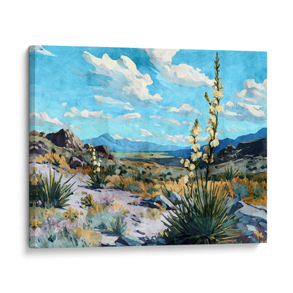 Desert Yucca Landscape Watercolor Print