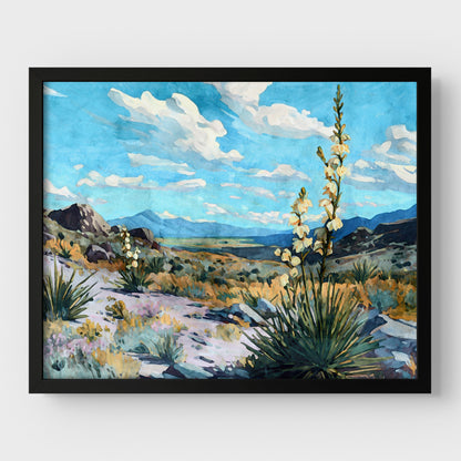 Desert Yucca Landscape Watercolor Print