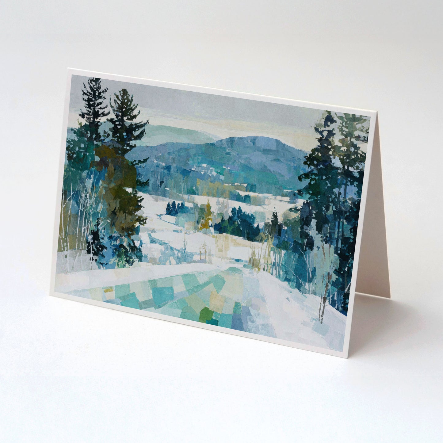 Abstracted Winter Mountain Note Cards