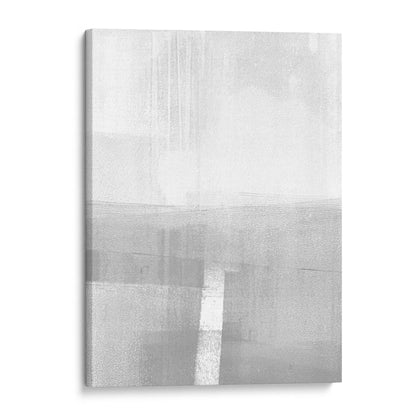 Grey and White Abstract Minimalist Landscape Painting Print