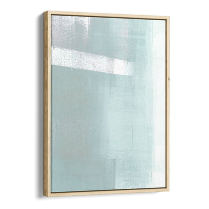 Aqua Blue Geometric Coastal Abstract Painting Print