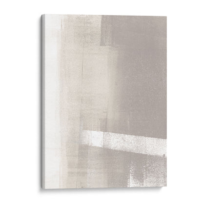 Beige Minimalist Abstract Monotype Reproduction Print