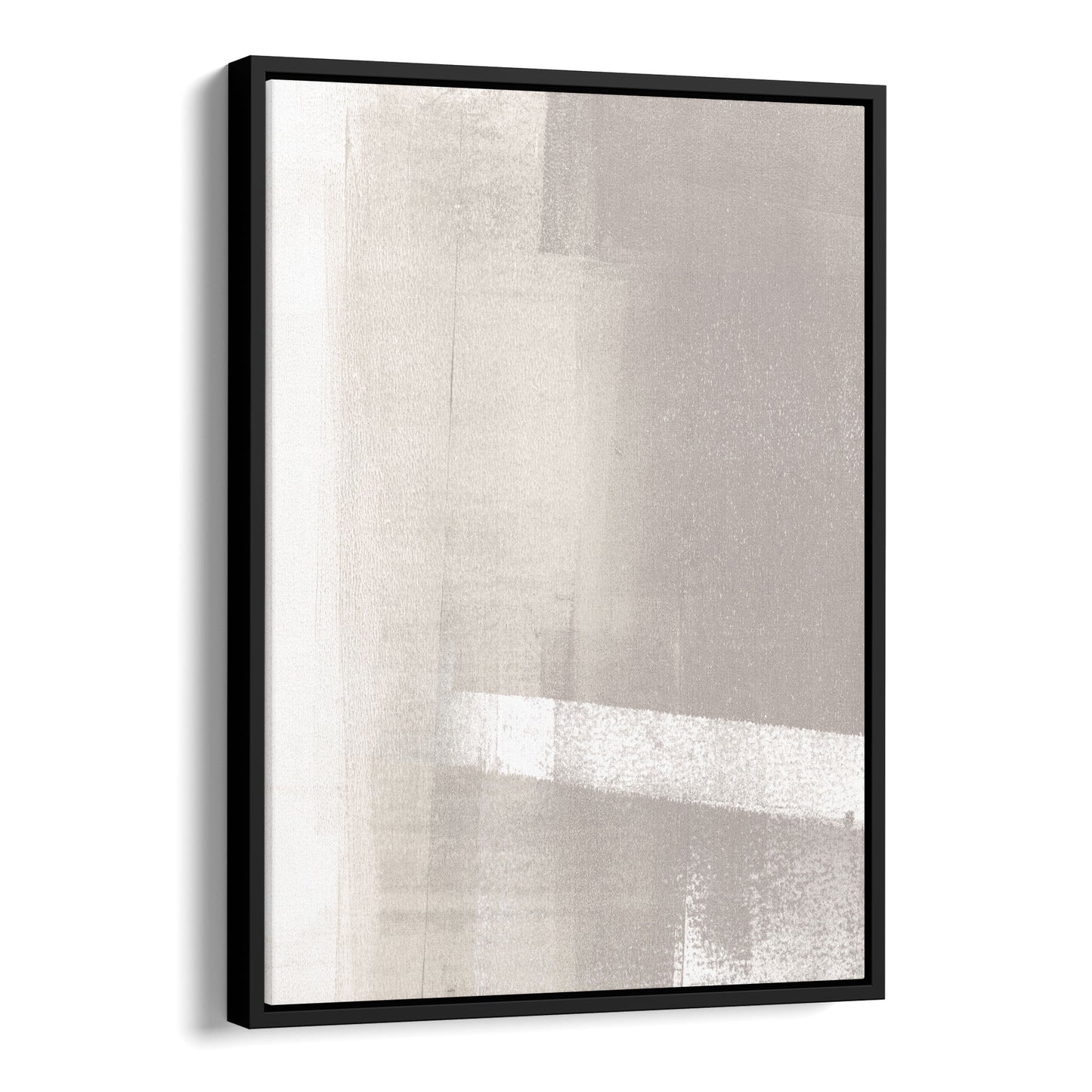 Beige Minimalist Abstract Monotype Reproduction Print