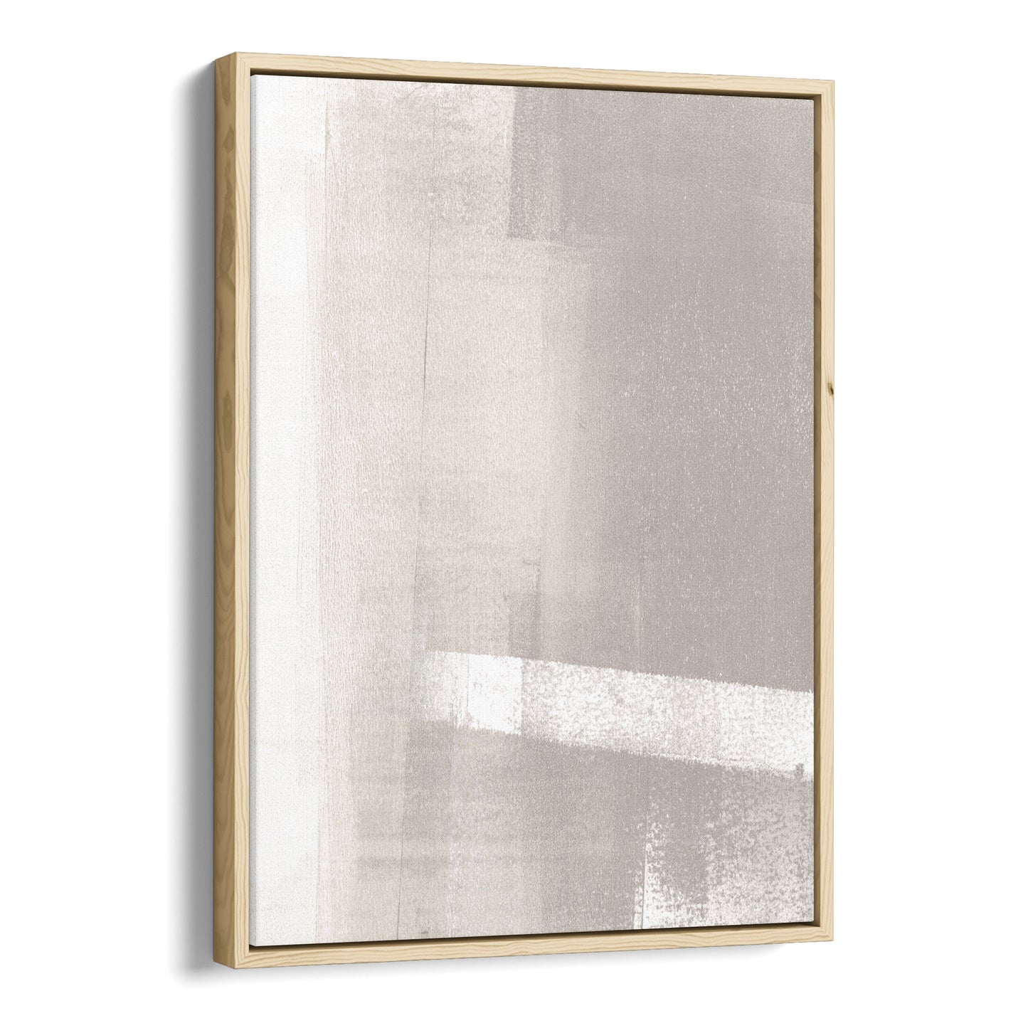 Beige Minimalist Abstract Monotype Reproduction Print