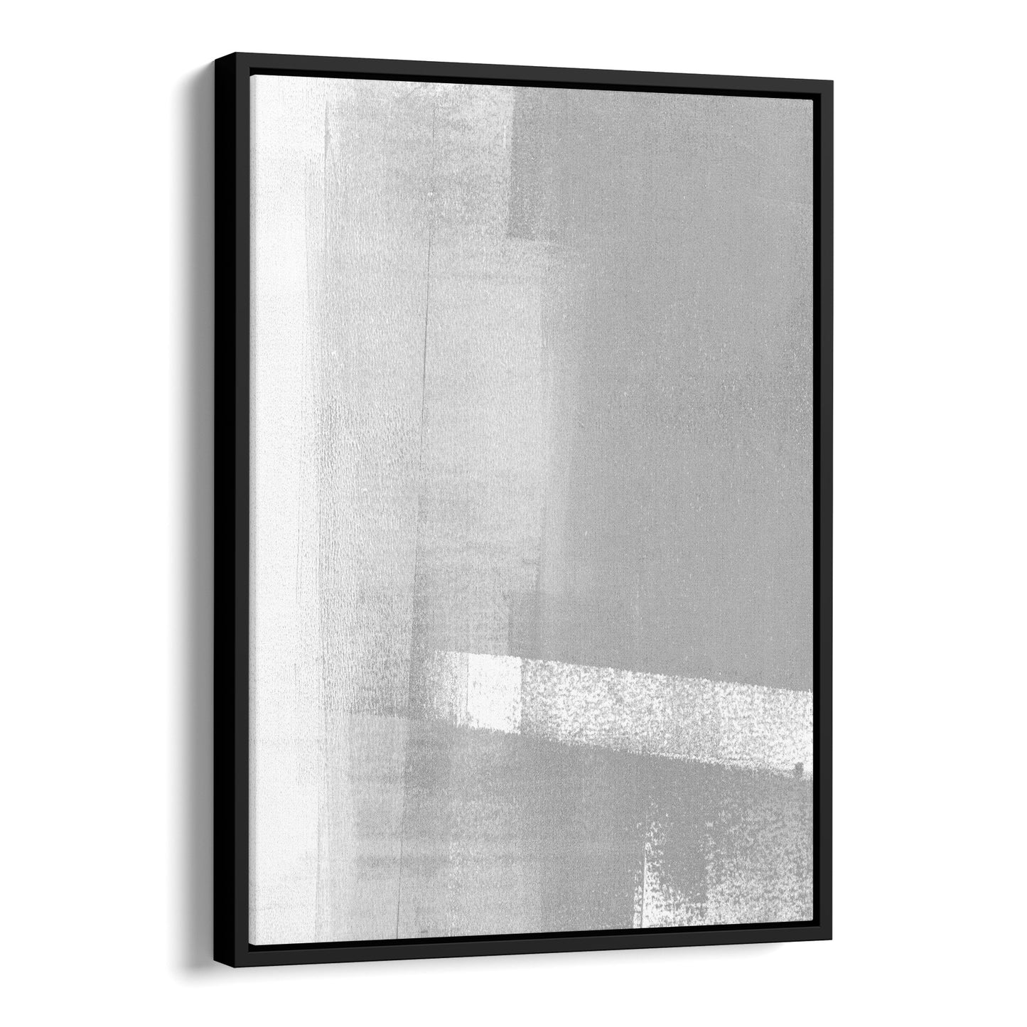 Grey and White Minimalist Geometric Abstract Print