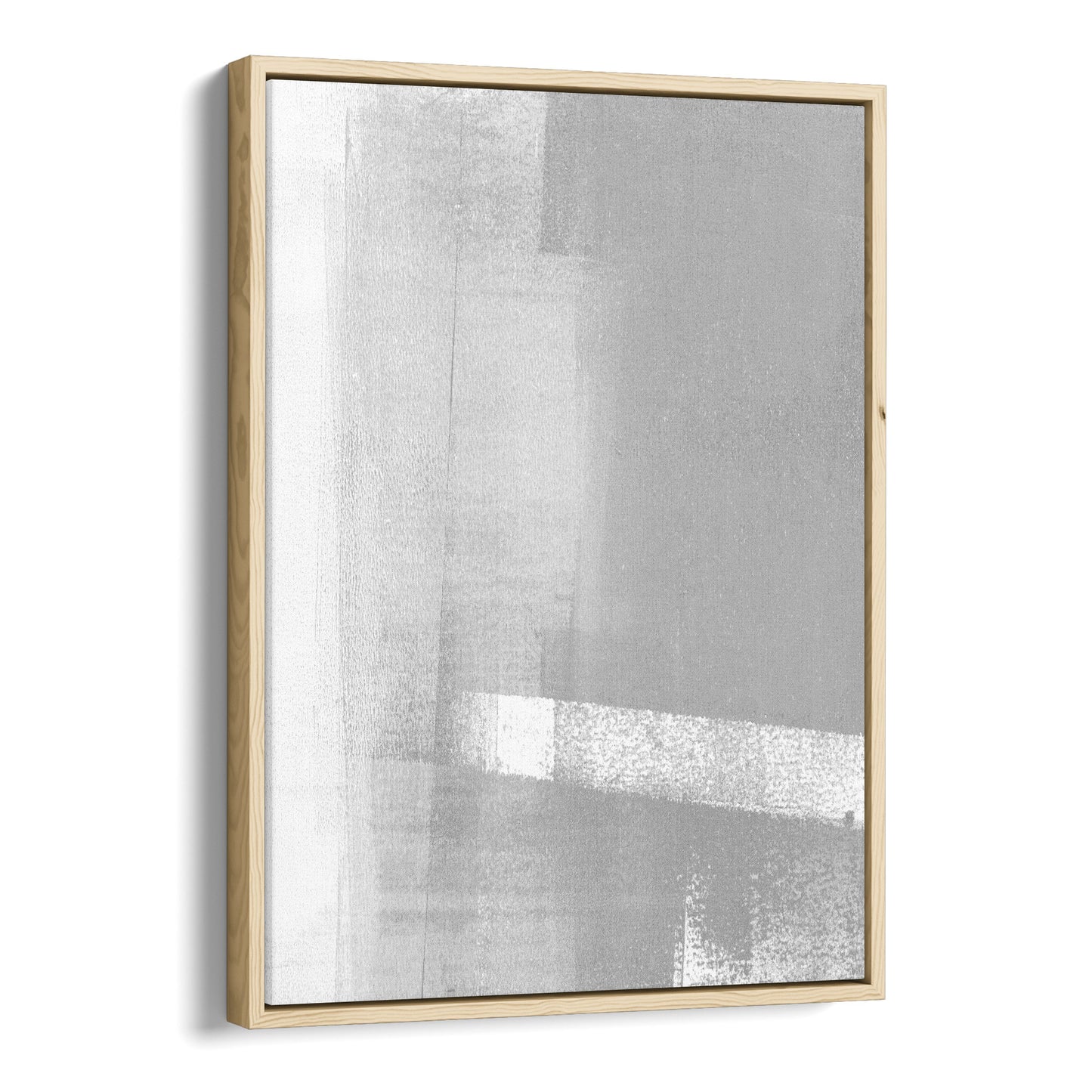 Grey and White Minimalist Geometric Abstract Print