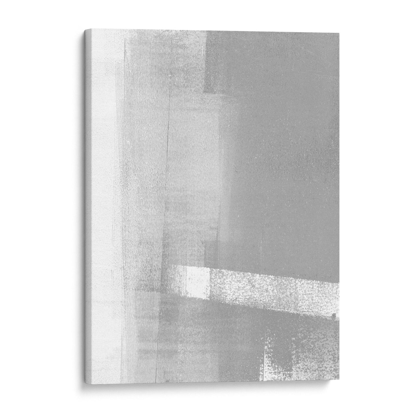 Grey and White Minimalist Geometric Abstract Print