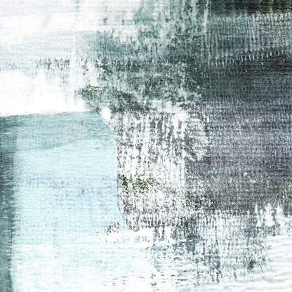 Aqua Blue and Grey Ethereal Abstract Painting Print