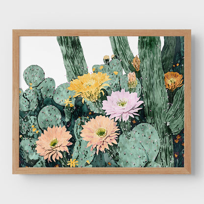 Cactus Bloom Watercolor Art Print