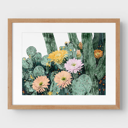 Cactus Bloom Watercolor Art Print