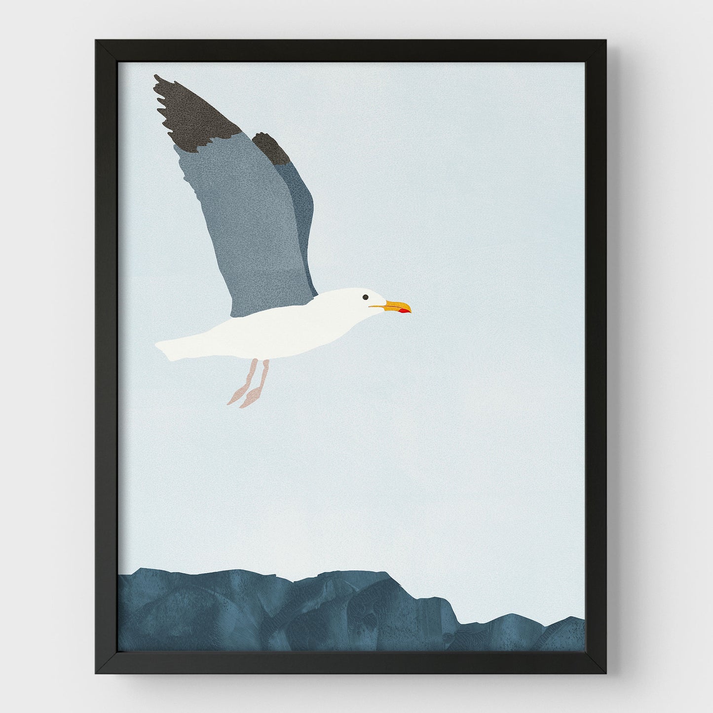 Seagull in Flight Print