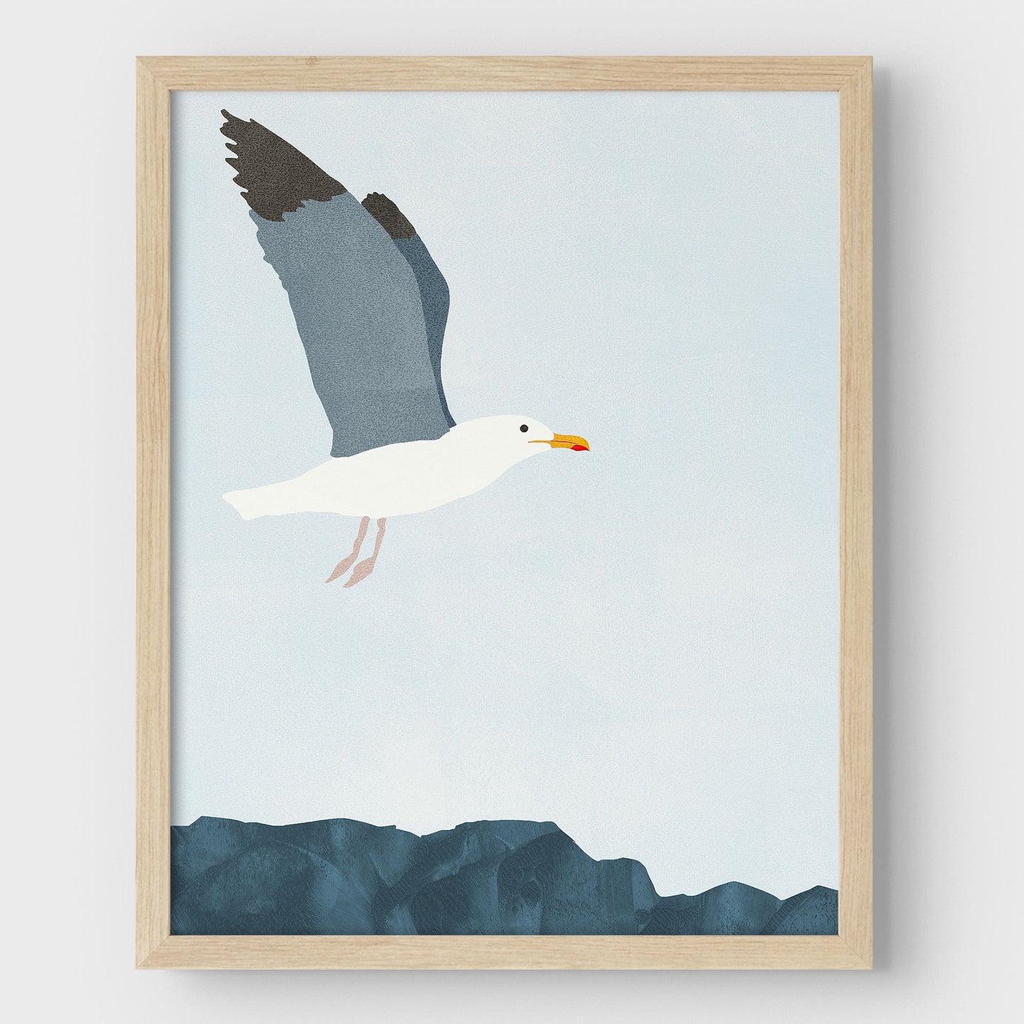 Seagull in Flight Print