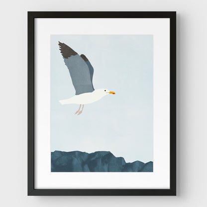 Seagull in Flight Print