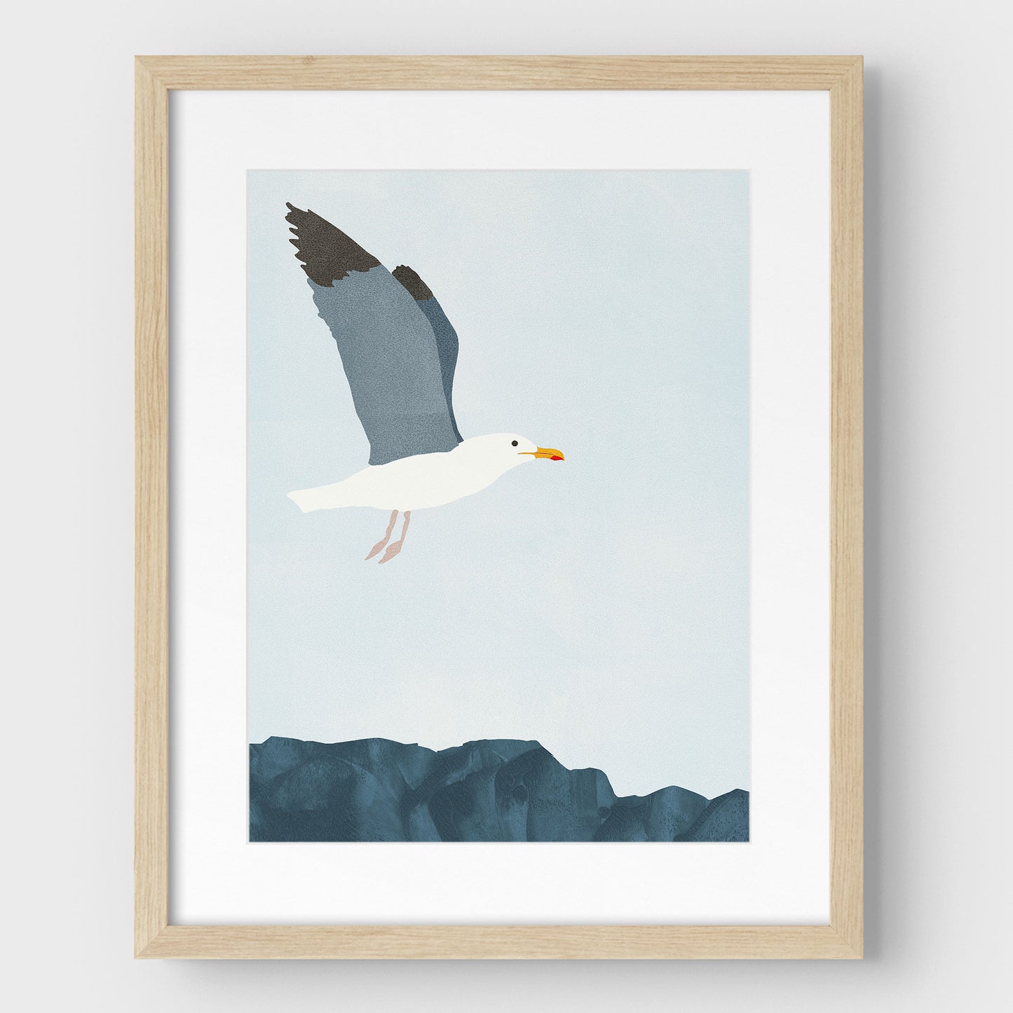 Seagull in Flight Print