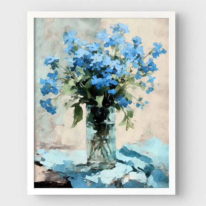 Forget-me-not Impressionist Still Life Print