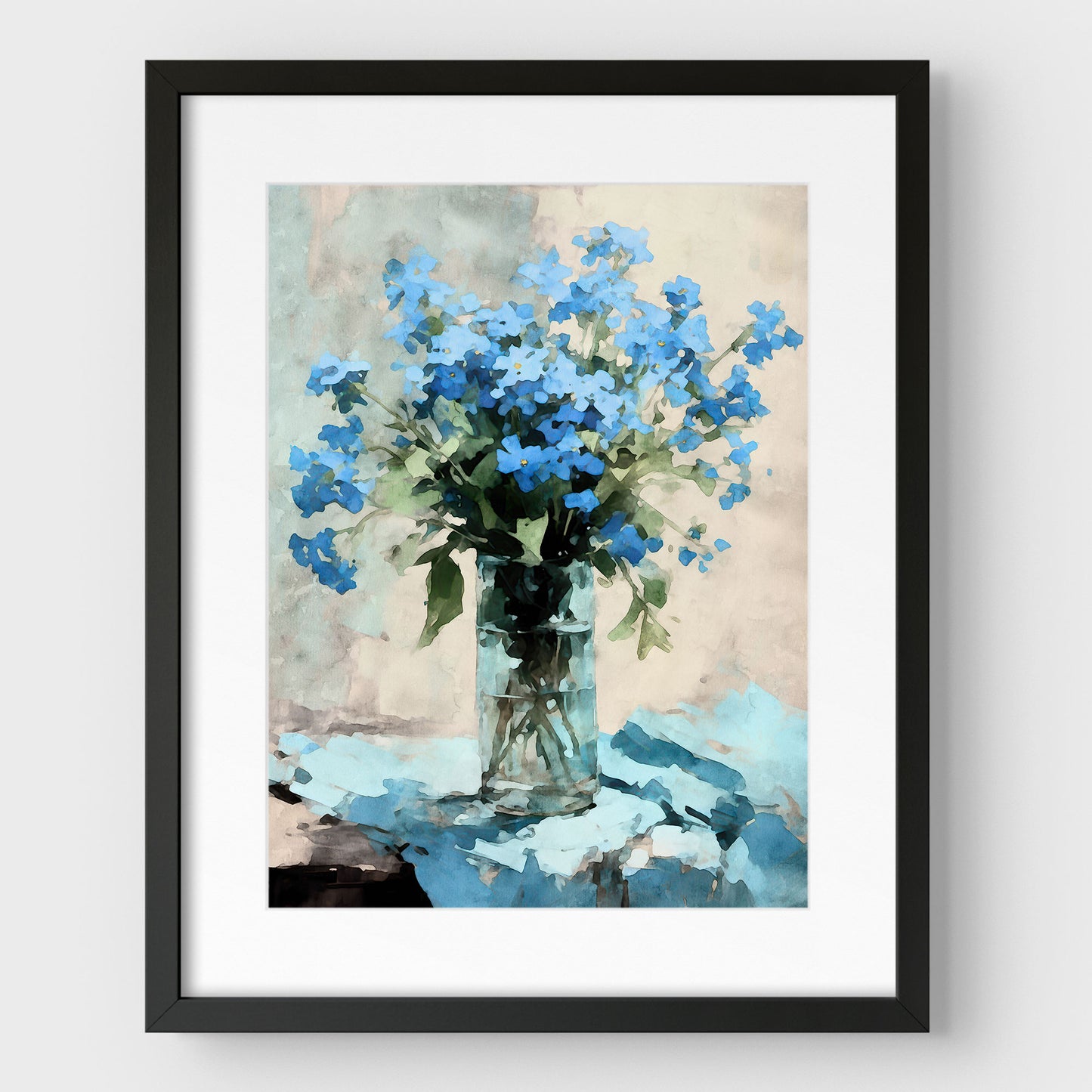 Forget-me-not Impressionist Still Life Print