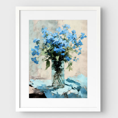 Forget-me-not Impressionist Still Life Print