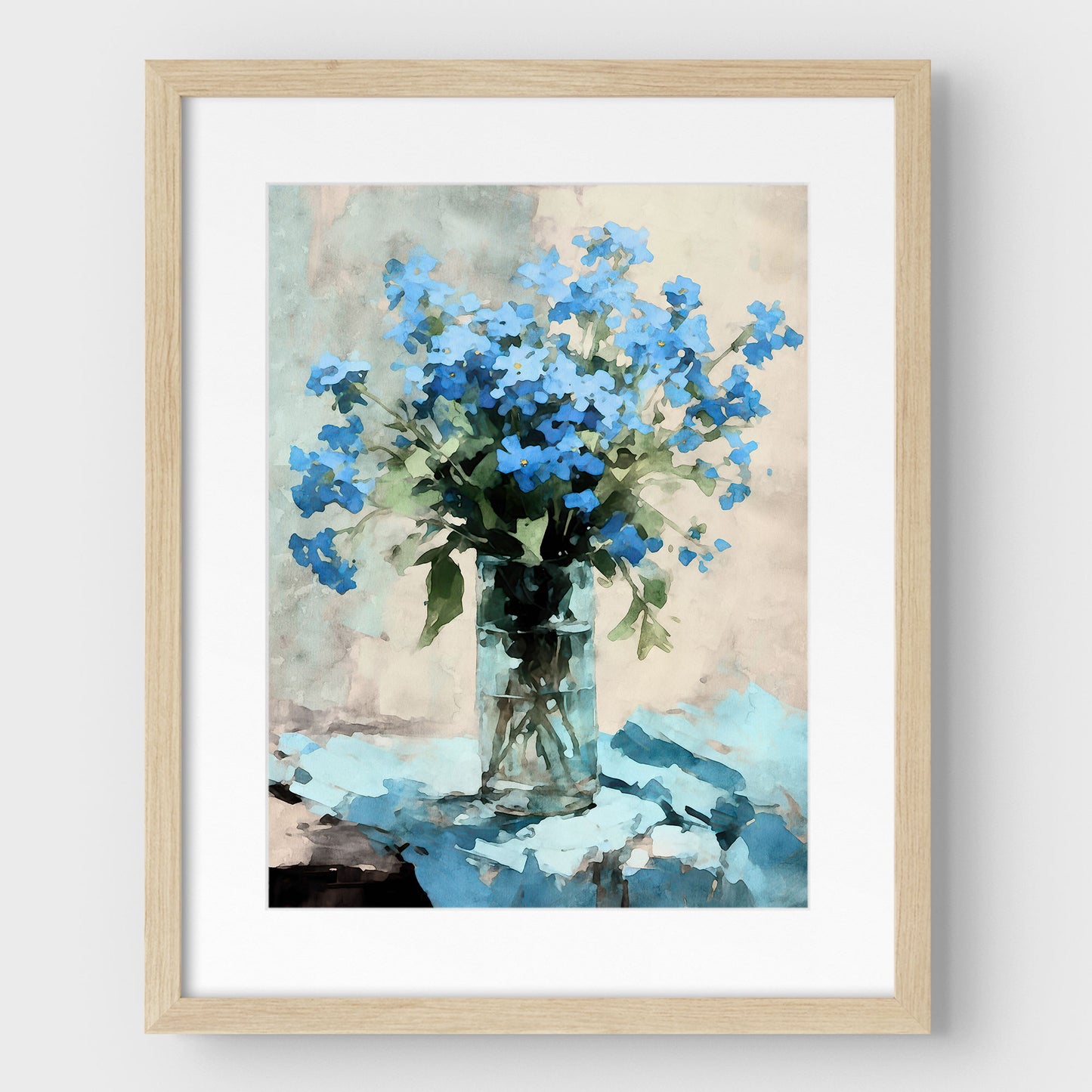 Forget-me-not Impressionist Still Life Print