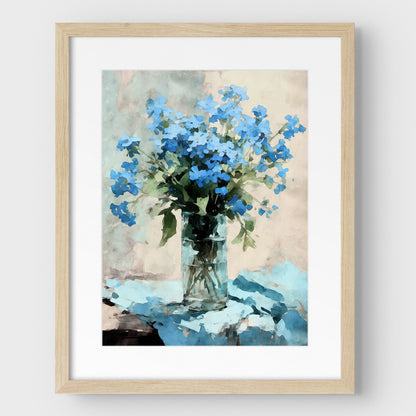 Forget-me-not Impressionist Still Life Print