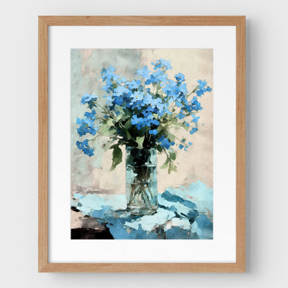 Forget-me-not Impressionist Still Life Print