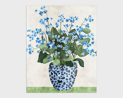 Forget-Me-Not Still Life Print