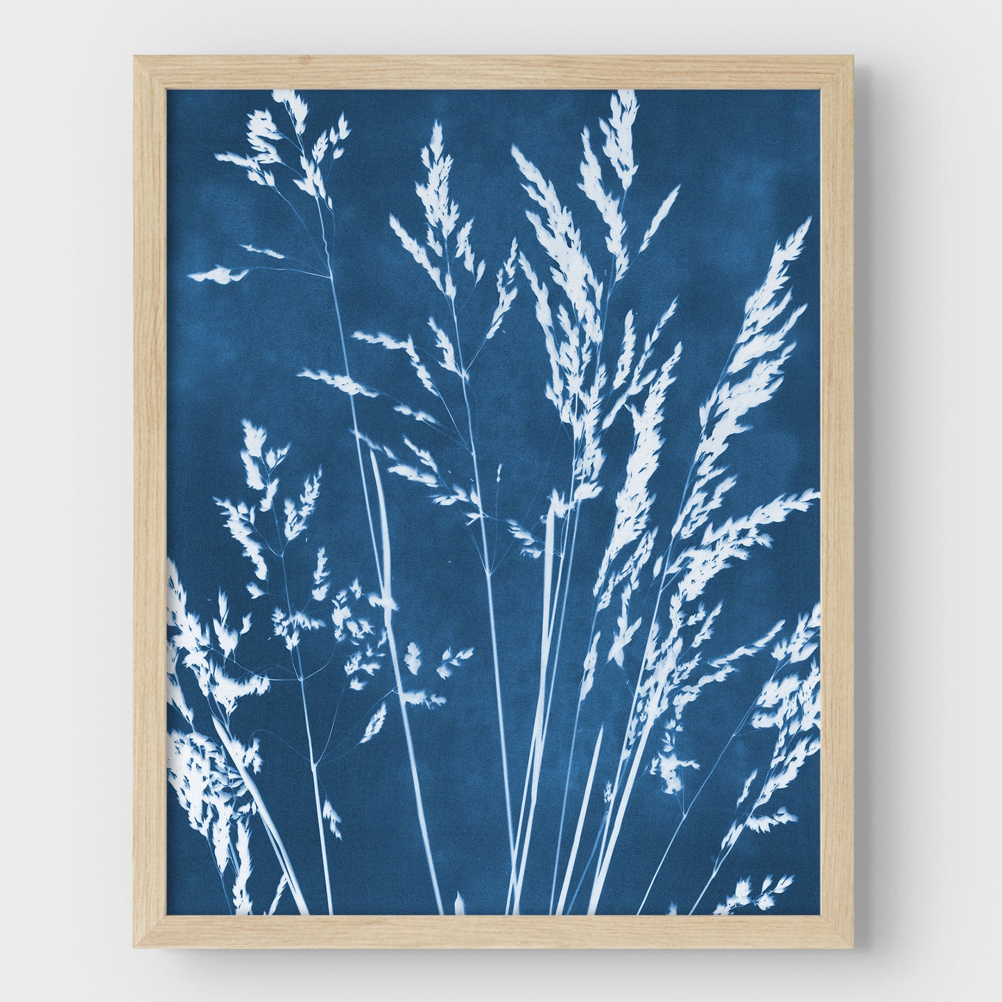 Wild Grasses Cyanotype - Vertical Print