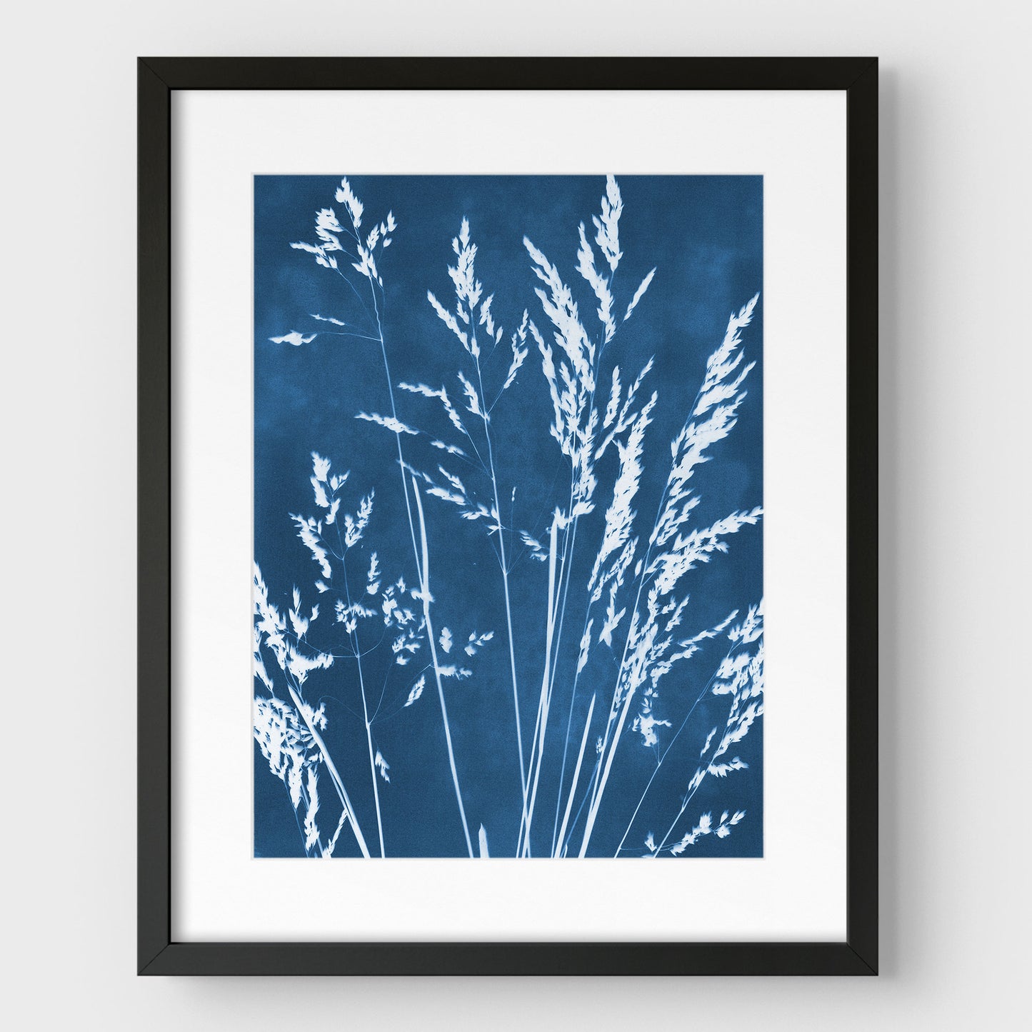 Wild Grasses Cyanotype - Vertical Print