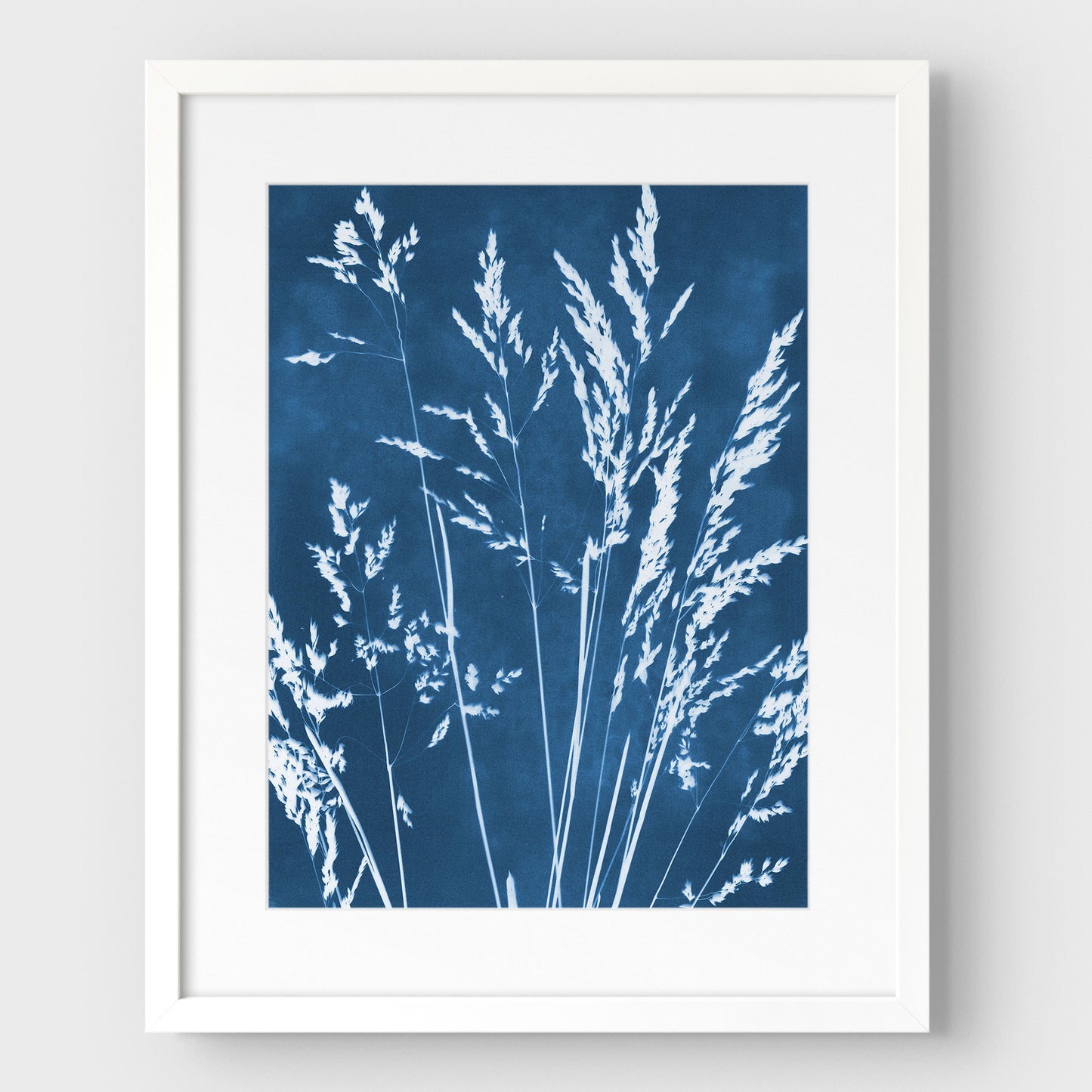 Wild Grasses Cyanotype - Vertical Print