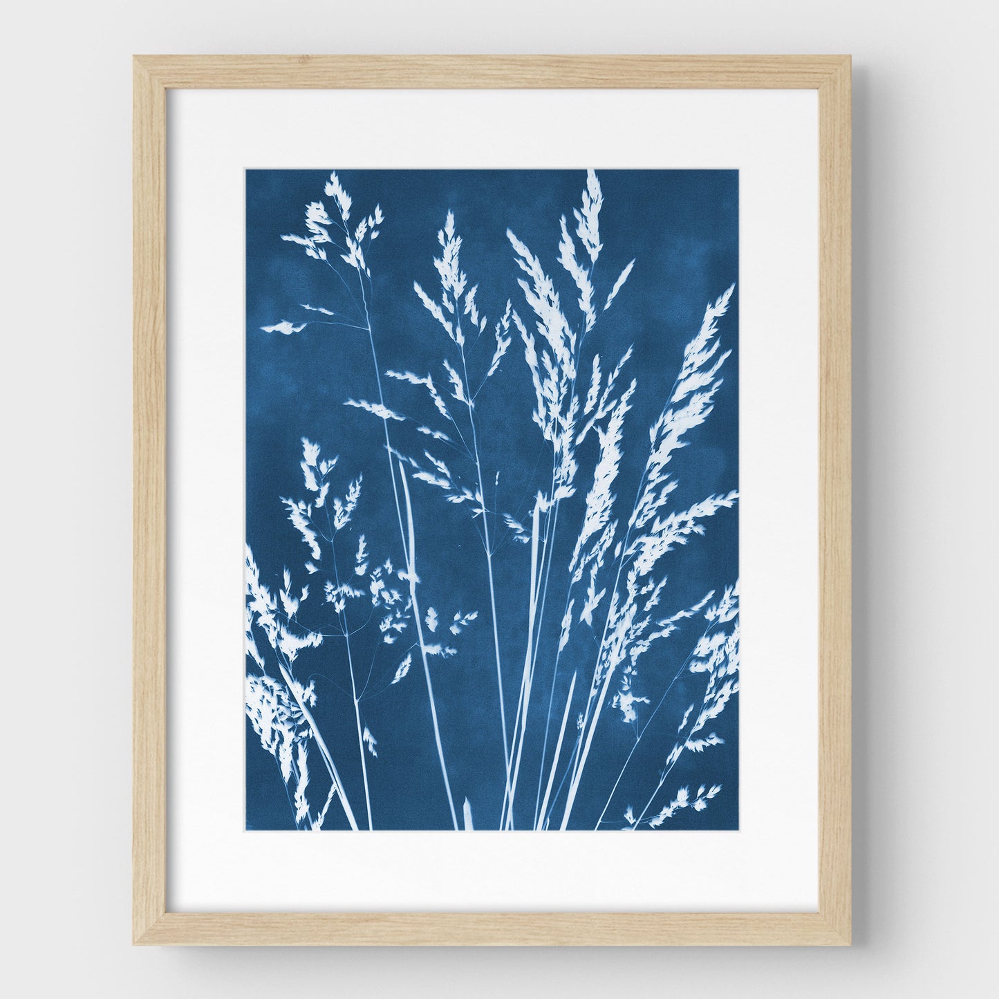 Wild Grasses Cyanotype - Vertical Print