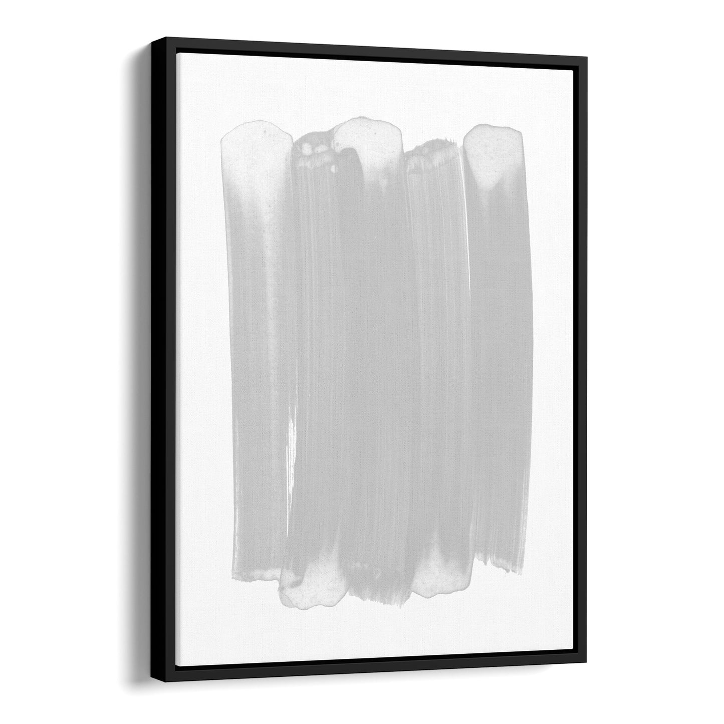 Grey Modern Minimalist Abstract Brushstrokes Painting Print