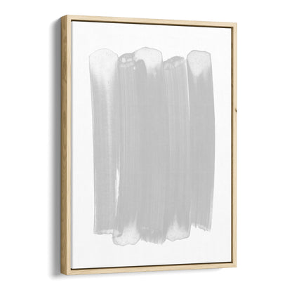 Grey Modern Minimalist Abstract Brushstrokes Painting Print