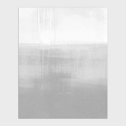 Grey Horizon Minimalist Abstract Landscape Painting Print