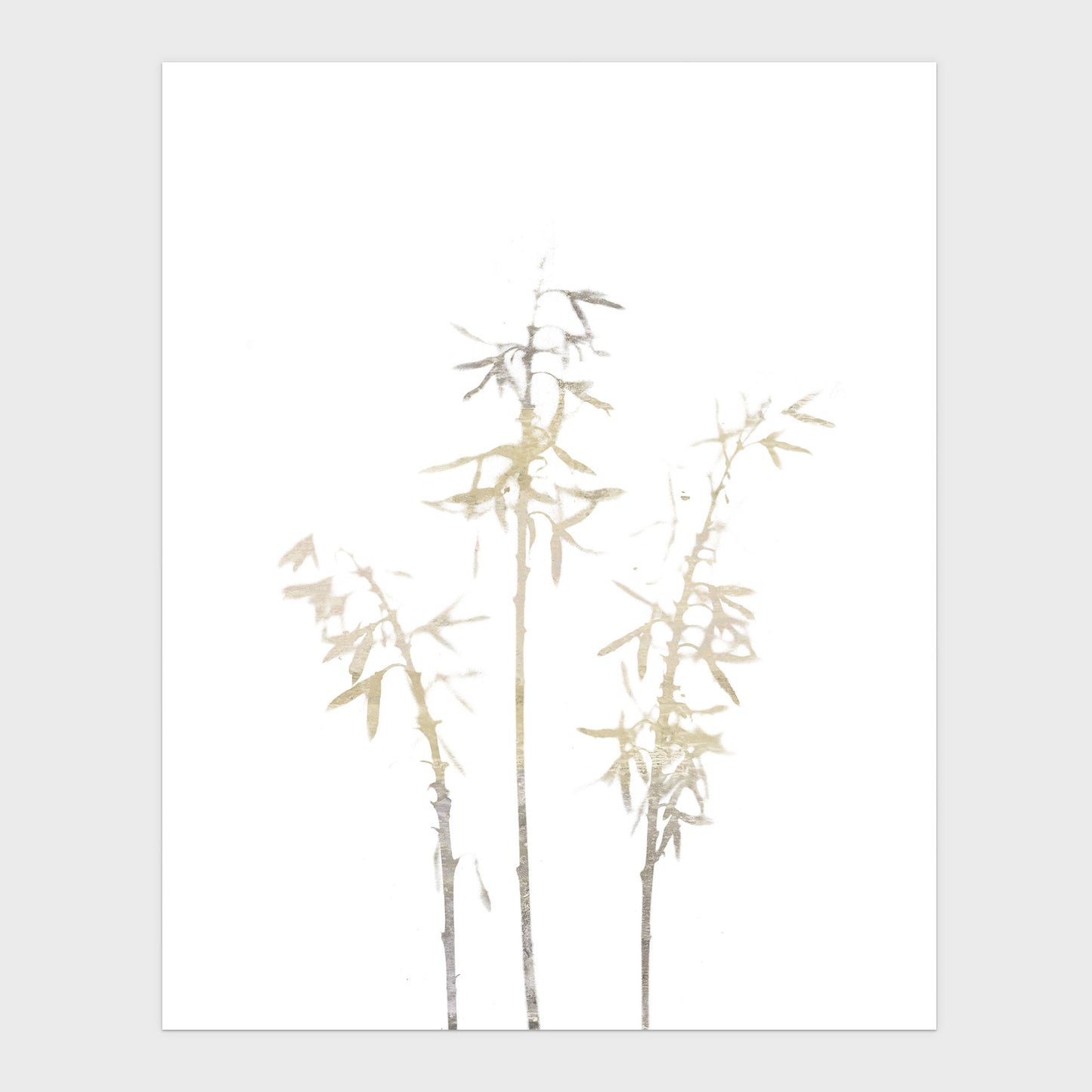 Beige Bamboo Minimalist Botanical Print