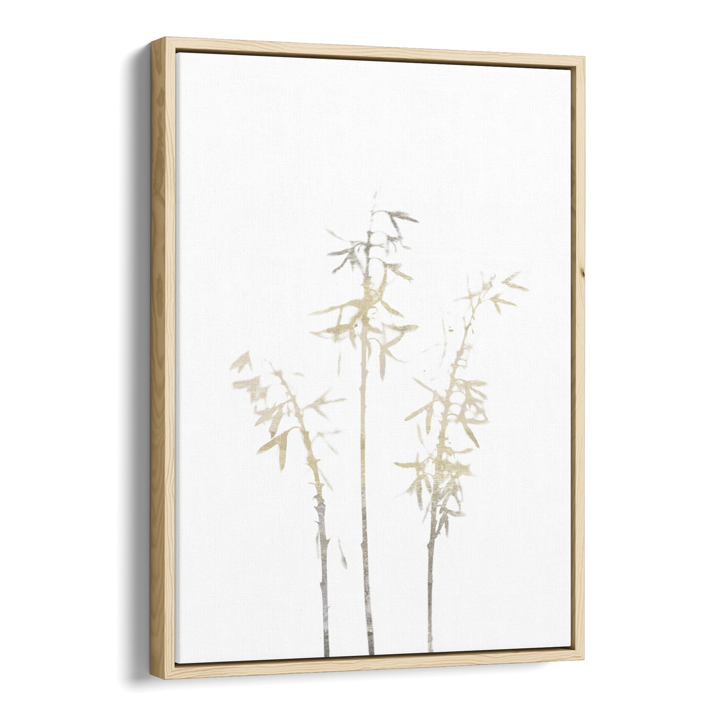 Beige Bamboo Minimalist Botanical Print