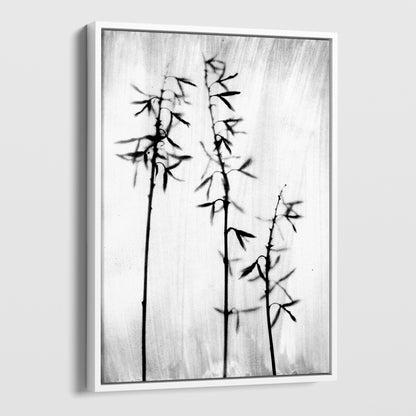 Black and White Bamboo Silhouette Photography Print