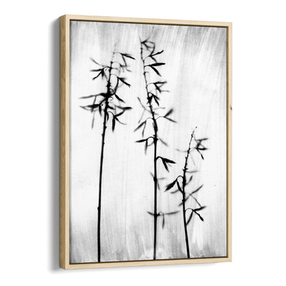 Black and White Bamboo Silhouette Photography Print