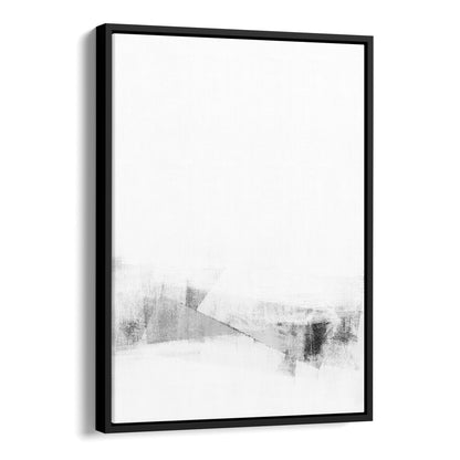 Black and White Minimalist Abstract Painting "Hushed" Print